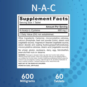 Comprimés de <span class=keywords><strong>NAC</strong></span> 600 mg pour le soutien hépatique, libération rapide et prolongée, sans OGM, sans gluten, supplément <span class=keywords><strong>alimentaire</strong></span> en gros - Product Image 5