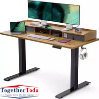 Bureau debout électrique réglable en hauteur, intelligent, durable, spacieux, élégant, stable, silencieux, à levage fluide pour la maison, le bureau, l'étude et les jeux