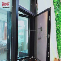 Fenêtre pliante extérieure en aluminium à rupture de pont thermique, standard australien, pour balcon et terrasse