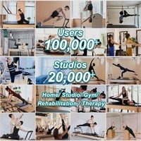 Reformer de Pilates Semi-Elevado Ajustable ONEMAX, de Primera Calidad, Portátil, de Aleación de Aluminio, Plegable, Duradero y Ecológico para el Hogar