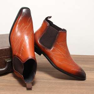 Chaussures habillées de luxe haut de gamme en cuir de vachette pour hommes à lacets - Mode automne imperméable et légère - Product Image 5