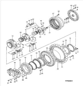 Reductor de Traslación para Excavadora Deere 800C 850DLC 650DLC, Referencias 4636857 PG200045 9254462 - Product Image 3