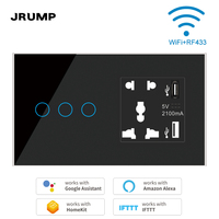 Tuya 147 série intelligente Smart Life Wite prise murale Wifi interrupteur tactile prise de commande Wite USB + type-c produit pour la maison intelligente