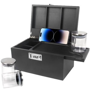 กล่องเก็บแคปซูลกาแฟไม้ไผ่พร้อมถาดและขวดโหลสำหรับใช้บนโต๊ะทำงาน - Product Image 5