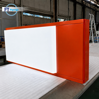 Enseigne publicitaire lumineuse décorative en aluminium pour extérieur, devanture de magasin, boîte à lumière LED en acrylique thermoformé 3D sur mesure