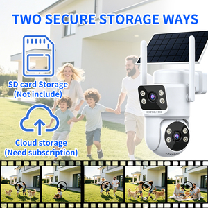 ESEECLOLUD 4MP <span class=keywords><strong>CCTV</strong></span> ワイヤレスカメラ H.265 IP66 防水屋外ナイトビジョンデュアルレンズデュアルスクリーンセキュリティシステム - Product Image 5