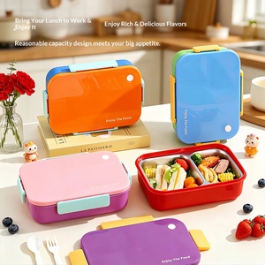 Boîte à lunch isotherme minimaliste moderne en acier inoxydable 304 pour les employés de bureau, boîte à lunch à trois compartiments - Product Image 1