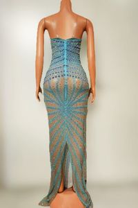 AD2524奢华水晶美人鱼舞会礼服一线派对礼服落地式晚礼服礼服优雅 - Product Image 6