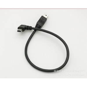 Cable de datos mini USB en ángulo recto de 25 cm para Android, con cable de cobre puro y revestimiento de PVC - Product Image 1