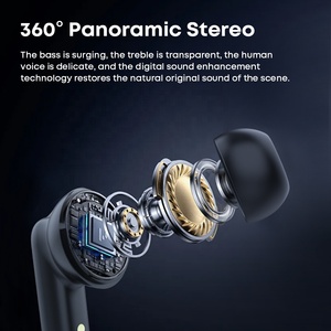 Oem/ODM xách tay ANC + enc auriculares Bluetooth 5.4 Tai nghe TWS tai nghe mini độ trễ thấp tiếng ồn hủy bỏ không dây Earbuds - Product Image 6