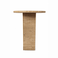 Ensemble de tables basses gigognes en travertin, table d'appoint artistique créative, table d'appoint moderne, design français, fabrication artisanale EASTONE Living