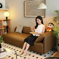 Canapé Chaise Longue en Cuir Patte de Chat, Design Luxe Léger, Oreilles d'Éléphant, Mobile pour Espaces Étroits, Garantie 10 Ans