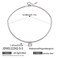Kalung Liontin Geometris MYNECK Geek Chic Lapis Emas 18k PVD Baja Tahan Karat Anti Luntur Mewah Terjangkau Model Bambu
