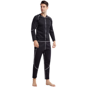 Slim Sets ชุดซาวน่าสำหรับผู้ชาย,เสื้อเรียกเหงื่อเสื้อแขน<span class=keywords><strong>ยาว</strong></span>ใส่ออกกำลังกายซาวน่า - Product Image 4