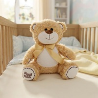 Ours en peluche personnalisé avec chemise blanche, logo personnalisé imprimé par sublimation, en polyester et coton PP