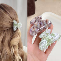 Yuxi personnalisé 6.2cm Logo requin cheveux griffe femmes et filles acétate écaille de tortue petite queue de cheval pince à cheveux accessoires