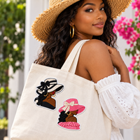 Patchs brodés personnalisés Melanin Magic, appliques thermocollantes pour filles afro-américaines, pour vestes en jean, sacs, chapeaux, vêtements, décoration