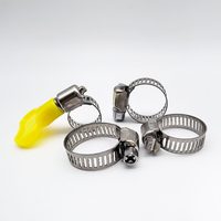 Collier de serrage réglable en acier inoxydable à manivelle pour tuyau de gaz GPL, avec poignée en plastique, raccord pour tube de gaz domestique