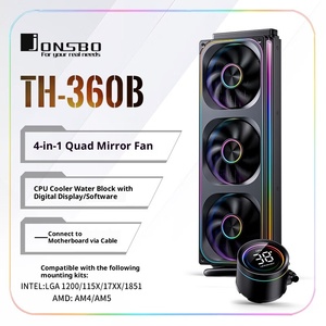 JONSBO TH360 ATX Full Tower Plastic Integrated Water-Cooled Digital Display ARGB <b>Computer</b> CPU <b>Fan</b> Union TH240 Water-Cooled Stock - Product Image 3