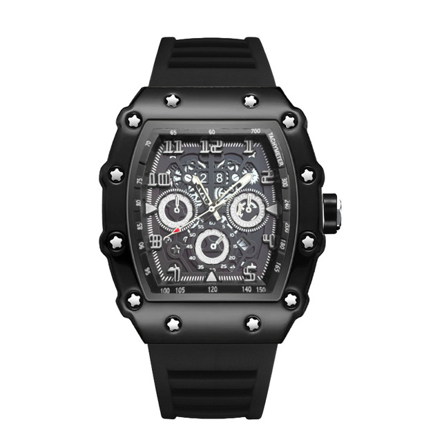 ZIDO  Men's Quartz Chronograph Watch Silicone Strap Stylish Chronograph Quartz Men Watch