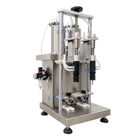 Machine de remplissage semi-automatique électrique à deux buses pour parfums et sérums, pour flacons en plastique de 10ml, 30ml, 50ml, 100ml