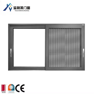 Grille de sécurité française moderne en alliage d'aluminium et acier inoxydable pour fenêtres Moustiquaire en verre teinté coulissant horizontal pour hôtel - Product Image 3