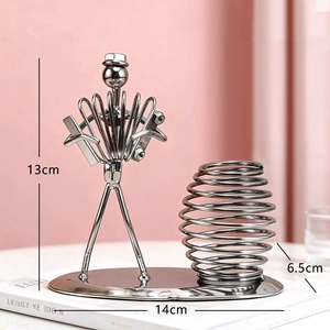 Iron Man <b>Pen</b> <b>Holder</b> Creative Simple Piano Violin Sax <b>Desktop</b> Light Luxury Decorative Art Ornament Gift - Product Image 3