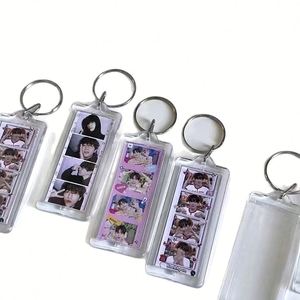 DIY Mini Acrylic 4 Grid Photo <b>Frame</b> Keychain, Transparent Resin Pendant with Uv Printing for Custom Gift - Product Image 5