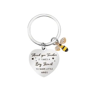 Porte-clés de remerciement pour les enseignants, pendentif en acier inoxydable avec citation inspirante, cadeau de remerciement pour les professeurs - Product Image 3