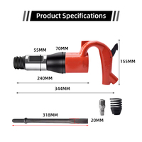 Outil pneumatique à usage intensif C6 personnalisé Cric à air portatif Marteau Pelle Ciseau pour béton ou bordure Support OEM