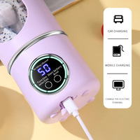 Mini-mixeur portable rechargeable USB 450 ml avec 12 lames pour jus fraîchement pressé, idéal pour l'extérieur, la voiture et les camping-cars
