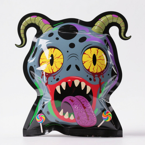 Sacchetti in <span class=keywords><strong>Mylar</strong></span> con Pellicola di Poliestere Autosigillanti Fustellati per Imballaggio Alimentare, in Alluminio Deodorato, 3.5g, per Caramelle Gommose Spot Candy - Product Image 3