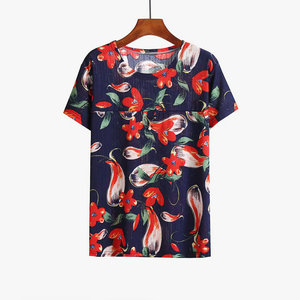 1.3 Dollar modèle XFF001 vêtements grandes femmes à manches courtes tricot Blouse femmes grande taille femme t-shirts hauts avec des couleurs - Product Image 5