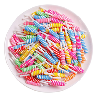 Lecca-lecca in resina colorati all'ingrosso con slime, fango cristallino, argilla polimerica e caramelle colorate per decorazioni natalizie fai da te