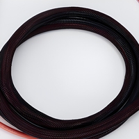 Kabel Harness Daya Arus Tinggi Merah Hitam dengan Terminal Cincin yang Dilapisi Selubung Anyaman untuk Koneksi Peralatan Tenaga Baterai
