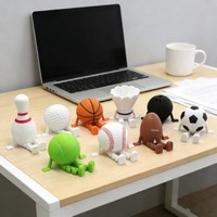 Grenzüberschreitend Beliebte 3D-Gedruckte PLA-Material Sportball-Figuren Fußball Bowling Volleyball American Football Dekorative Figuren
