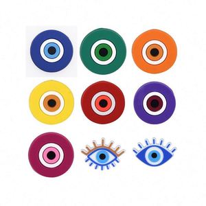 Breloques pour sabots en PVC motif Evil Eyes, vente en gros, pour la décoration de chaussures sabots - Product Image 1