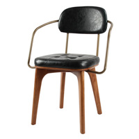 Chaises de salle à manger en bois massif de style américain, couleur crème, dossier moderne, pour les salons de thé, les cafés, les tables à manger, la maison