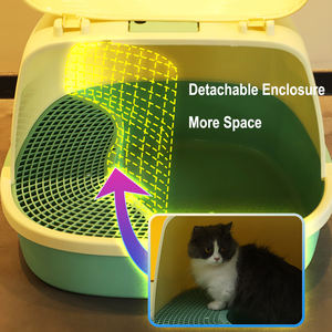 Hoopet Low MOQ Flip Open Indoor Rosa Katzenstreu Sand kästen Toilette - Product Image 3