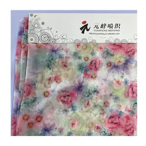 New fuji tex Wholesale chiffon print 100% polyester cheap price fabric