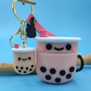 Chinesische Fabrik Cartoon PVC Mini-Schlüsselanhänger Niedliche Boba-Milchtee-Flasche Kawaii Silikon-Accessoires Schlüsselanhänger - Product Image 6