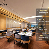 Ensemble de meubles de restaurant en cuir de luxe moderne personnalisé pour les salles à manger d'hôtel avec des tables en marbre et une garantie de 5 ans