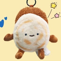Hamburger chinois en peluche porte-clés sandwich jouets en peluche un aliment spécialisé de la province du Shaanxi cadeau pour les amis étrangers