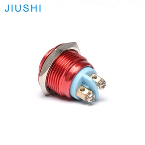 Kelly Munting Hole 16m Metal Botón rojo Interruptor de botón momentáneo 1NO IP65 Wenzhou China - Product Image 2