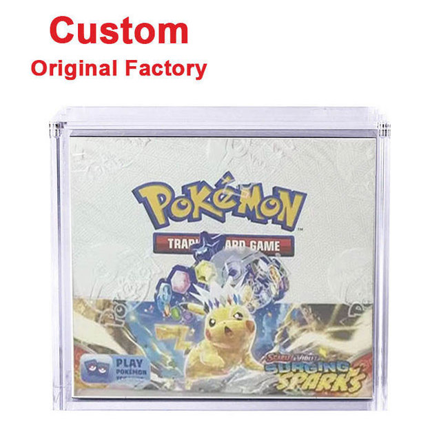 Custom UV Protection 8mm Acrylic Magnetic Elite Trainer Box ETB Display Case for Pokemo TCG Premium Collection Booster Box ETH