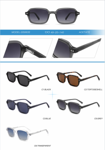 Gafas de Sol Cuadradas Pequeñas de Lujo Personalizadas de Alta Calidad del Fabricante, Gafas de Sol Vintage Retro de Acetato con Lentes Polarizadas y Logotipo Personalizado - Product Image 5