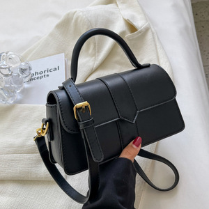 <span class=keywords><strong>Sac</strong></span> bandoulière polyvalent pour femme en cuir PU, design de niche, carré horizontal, avec fermeture éclair, imperméable et durable - Product Image 4