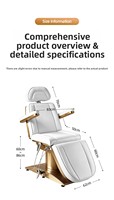Table de massage électrique multifonctionnelle haut de gamme en métal au design minimaliste pour salons de beauté, hôtels et écoles