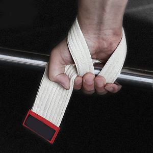 Sangles de poignet de musculation en néoprène et coton rembourré, robustes, pour soulever des poids et faire des deadlifts, avec logo personnalisé, pour hommes, modèle 2026 - Product Image 1