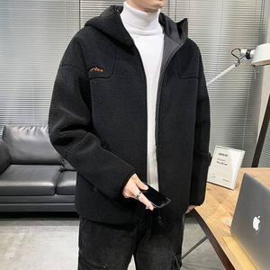 Abrigo de cachemira de invierno con logotipo personalizado, estilo informal para hombre, holgado, estilo japonés, con capucha, acolchado, cálido, informal y cómodo. - Product Image 3